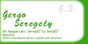 gergo seregely business card